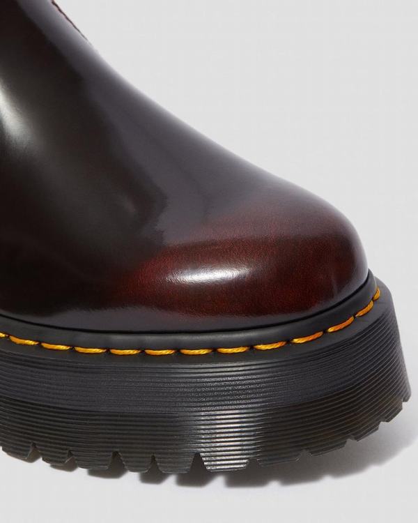 Dr Martens Dámské Boty Na Platformě 2976 Arcadia Červené, CZ-574893